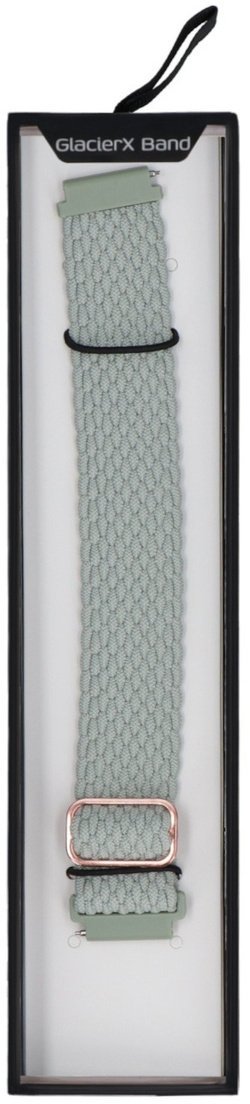 GlacierX Nowy pasek do smartwatcha GlacierX Slide Strap Nylon Sage Green 20mm szałwiowy