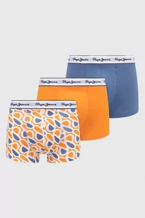 Majtki męskie - Pepe Jeans bokserki 3-pack męskie kolor pomarańczowy - grafika 1