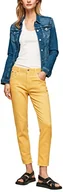 Spodnie damskie - Pepe Jeans Fioletowe spodnie damskie, Żółty (połysk), 27W / 32L - miniaturka - grafika 1