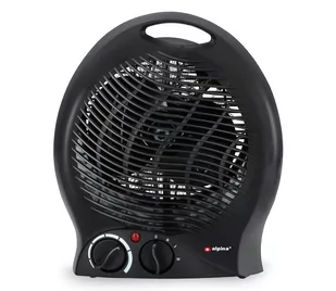 Wentylator Wentylator z elementem grzejnym 1000/2000W/230V czarny - Wentylatory - miniaturka - grafika 1