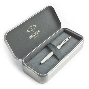Zestaw prezentowy długopis Parker Jotter Originals Perłowy w metalowym pudełku - Zestawy piśmiennicze - miniaturka - grafika 1