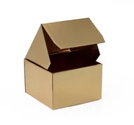 Opakowania i torebki na prezenty - Karton wykrojnikowy 150x150x100mm f426 złoty - miniaturka - grafika 1