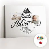 Tablice i flipcharty - Szkolna Tablica korkowa 60x40 cm, Kolorowe Pinezki, wzór Cytat inspiracyjny - miniaturka - grafika 1