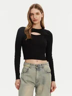 Swetry damskie - ONLY Sweter Meddi 15339582 Czarny Cropped Fit - miniaturka - grafika 1