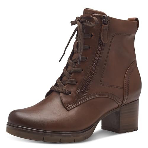 Jana Damskie sztyblety Lace Boot Heel 8-25163-43, koniak, 42 EU Weit