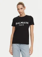 Koszulki i topy damskie - Balmain T-Shirt BF1EF005BB02 Czarny Regular Fit - miniaturka - grafika 1