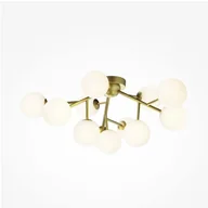 Lampy sufitowe - Lampa sufitowa Dallas MOD545CL-12BS molekuły kule złote białe - miniaturka - grafika 1