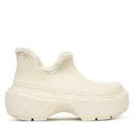 Śniegowce damskie - Śniegowce Crocs Stomp Lined Shorty Boot 210673 Écru - miniaturka - grafika 1