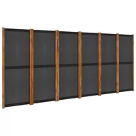 Parawany - Lumarko Parawan 6-panelowy, czarny, 420 x 180 cm - miniaturka - grafika 1