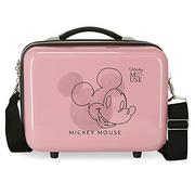 Kosmetyczki, organizery i kuferki - Disney Mickey Outline kosmetyczka z możliwością regulacji, z torbą na ramię, różowa, 29 x 21 x 15 cm, sztywna, ABS 9,14 l - miniaturka - grafika 1