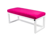 Ławki do przedpokoju - Emra Wood Design, Ławka na buty LPG-2, Biało-Różowy, 90 cm - miniaturka - grafika 1