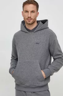 Calvin Klein bluza męska kolor szary z kapturem melanżowa - Bluzy męskie - miniaturka - grafika 1