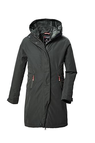 killtec Dziewczęca kurtka funkcyjna/kurtka outdoorowa z kapturem KOW 360 GRLS PRK, dark moss, 140, 42149-000