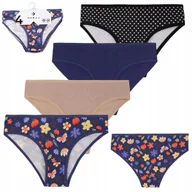 Majtki damskie - Majtki Młodzieżowe Figi Dziewczęce Bawełniane Kolorowe 4-pak 146/152 MORAJ - miniaturka - grafika 1