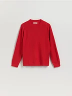 Swetry męskie - Reserved - Strukturalny sweter z bawełny - jasnofioletowy - miniaturka - grafika 1