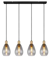 Lampy sufitowe - Globo Fanni 15563-4H lampa wisząca zwis 4x40W E27 dymiona/czarna - miniaturka - grafika 1