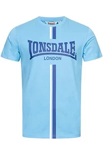 Koszulki męskie - Lonsdale Męski T-shirt o regularnym kroju ALTANDHU, niebieski/granatowy/biały, M 117350 - grafika 1