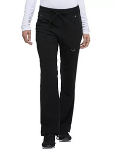 Dickies Damskie spodnie z żebrowanej siatki średniej długości, czarne, M, czarny, M - Spodnie damskie - miniaturka - grafika 1