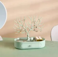 Biżuteria - akcesoria - STOJAK NA BIŻUTERIĘ JELEŃ DRZEWKO ORGANIZER NA PIERŚCIONEK ŁAŃCUSZEK - miniaturka - grafika 1