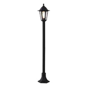 Lampy ogrodowe - QAZQA Klasyczny słupek oświetleniowy zewnętrzny czarny 122 cm IP44 - New Haven Hammered - miniaturka - grafika 1
