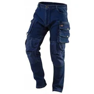 Odzież robocza - NEO-TOOLS Spodnie robocze DENIM, wzmocnienia na kolanach, rozmiar XXL - miniaturka - grafika 1