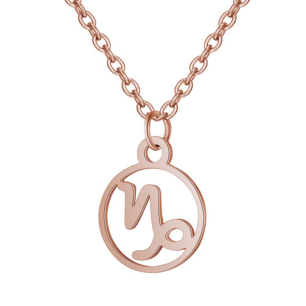 Łańcuszek Celebrytka KOZIOROŻEC różowe złoto