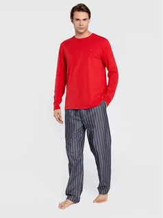 Piżamy męskie - Piżama Woven UM0UM01960 Czerwony Regular Fit - Tommy Hilfiger - grafika 1