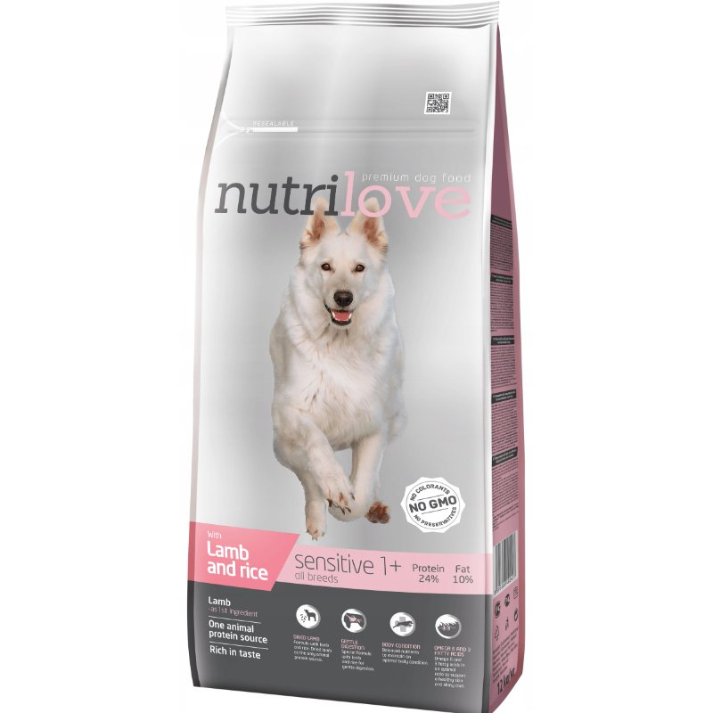 Nutrilove Premium Sensitive Lamb&Rice 14,4 kg