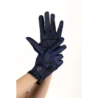 Rękawiczki jeździeckie - Rękawiczki Glittery Navy Equus - miniaturka - grafika 1
