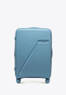 Średnia walizka z polipropylenu w ukośne pasy niebiesko - szara - Walizki Średnia walizka z polipropylenu w ukośne pasy niebiesko - szara - Walizki - miniaturka - grafika 1
