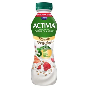 Activia Jogurt truskawka zboża 270 g - Kefiry, jogurty, maślanki - miniaturka - grafika 1
