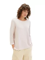Bluzy damskie - TOM TAILOR Damska bluza Cosy z rękawami 3/4, 32398 - Clouds Grey Melange, L - miniaturka - grafika 1