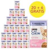 Mokra karma dla kotów - Karma dla kota CAT CHOW Kitten z Jagnięcina z Cukinią w sosie (26 x 85 g) - miniaturka - grafika 1