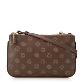 Torebki damskie - Damska minitorebka ze skóry w monogram dwukomorowa - miniaturka - grafika 1