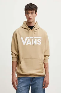 Vans bluza bawełniana męska kolor beżowy z kapturem z nadrukiem VN000HNX4MG1 - Bluzy męskie - miniaturka - grafika 1
