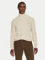 Swetry męskie - Tommy Hilfiger Golf MW0MW36526 Beżowy Regular Fit - miniaturka - grafika 1