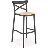 Taborety i hokery - Halmar Hoker H-111 103cm Czarny/Naturalny Salon/Kuchnia Klasyczny - miniaturka - grafika 1