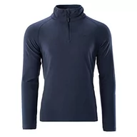 Swetry męskie - Martes Sweter męski z polaru, kurtka robocza, wysoki kołnierz, zamki błyskawiczne 1/2 z ochroną podbródka, ochrona przed wiatrem, zimnem, kolor czarny - miniaturka - grafika 1