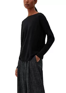 s.Oliver BLACK LABEL Damski sweter z delikatnymi paskami, czarny, 38 - Swetry damskie - miniaturka - grafika 1