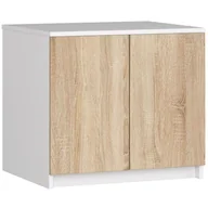 Inne meble do sypialni - Nadstawka na szafę 60 cm - biała-dąb sonoma - 2 drzwi - miniaturka - grafika 1