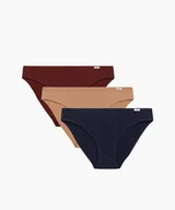 Majtki damskie - Figi damskie Atlantic 3CLP-002-BEZC/GRA/CAB 3-pak beż/granat/cabernet XL - miniaturka - grafika 1