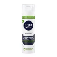 Kosmetyki do golenia - Nivea Pianka do golenia Sensitive 200ml - miniaturka - grafika 1