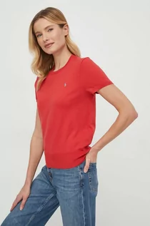 Koszulki sportowe damskie - Polo Ralph Lauren t-shirt damski kolor czerwony - grafika 1