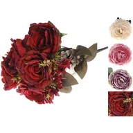Sztuczne kwiaty - Róża bukiet x 9 - miniaturka - grafika 1
