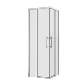 Kabiny prysznicowe - Kabina prysznicowa kwadratowa Remix 80 x 80 x 195 cm chrom Sensea - miniaturka - grafika 1