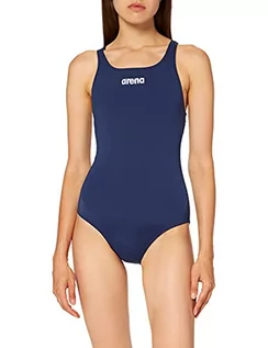 Stroje kąpielowe - Arena Solid Swim Pro damski kostium kąpielowy, granatowy/biały, 36 2A242 - grafika 1