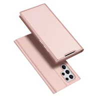 Etui i futerały do telefonów - Dux Ducis Skin Pro kabura etui pokrowiec z klapką Samsung Galaxy S22 Ultra różowy - miniaturka - grafika 1