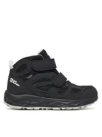 Buty dla chłopców - Jack Wolfskin Sneakersy Woodland 2 Texapore Mid Vc A64865 Czarny - miniaturka - grafika 1