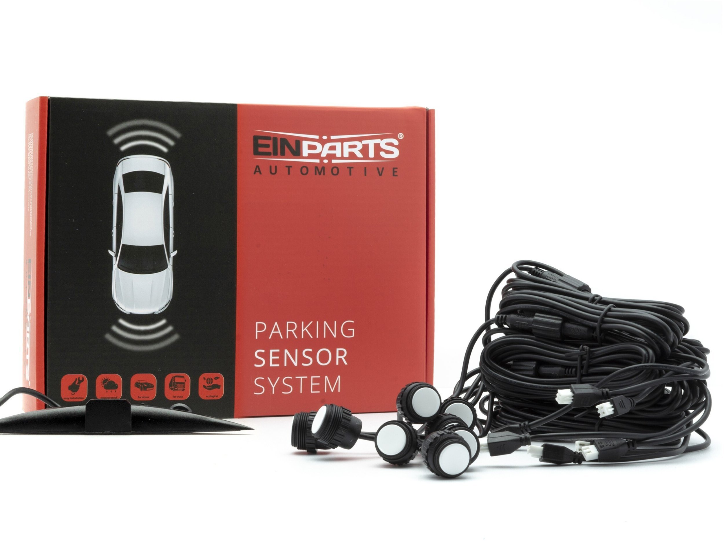 Einparts Automotive EINPARTS CZUJNIKI PARKOWANIA EPP8200 DO SAMOCHODÓW 16,5MM FLUSH MOUNT BIAŁY