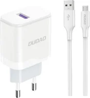 Ładowarki do telefonów - Dudao A20EU 1x USB-A + kabel USB-A - micro USB - miniaturka - grafika 1